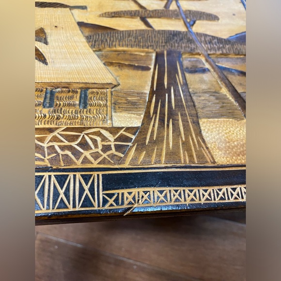 Hand Carved Wooden Wall hanging decor frame x2 - Picture 10 of 10